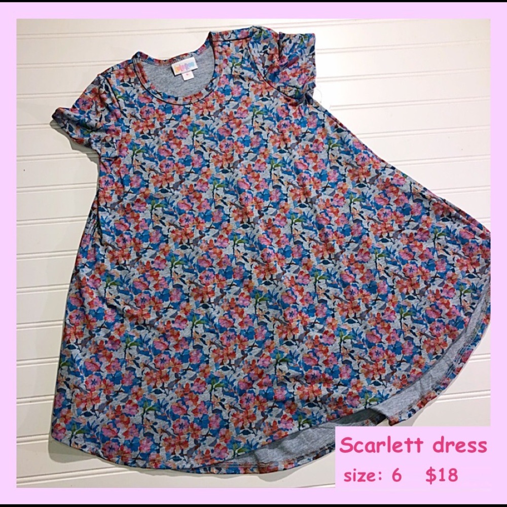 nwt lularoe kids scarlett dress